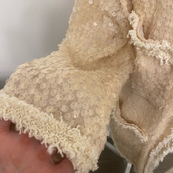 Zara Cream Textured Cardigan - Picture 2 of 5